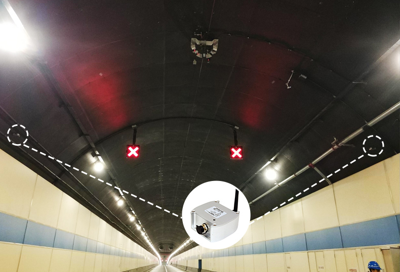 杭州文一路隧道 采用lora 傾角傳感器 監(jiān)測曲... 